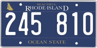 RI license plate 245810