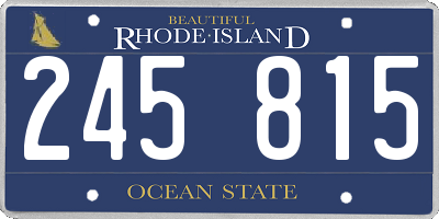 RI license plate 245815