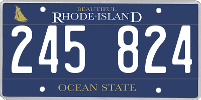 RI license plate 245824