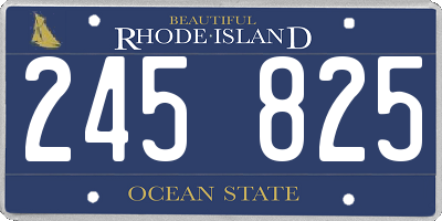 RI license plate 245825