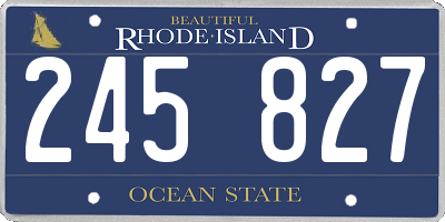 RI license plate 245827
