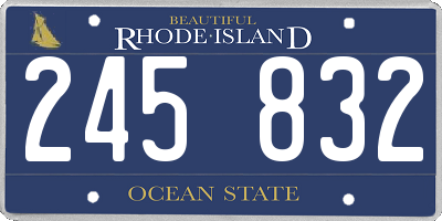 RI license plate 245832
