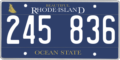 RI license plate 245836