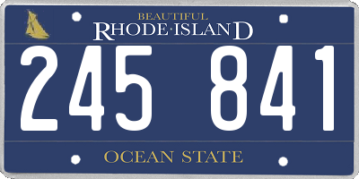 RI license plate 245841