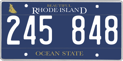RI license plate 245848