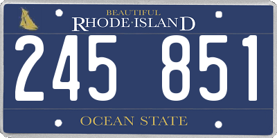RI license plate 245851