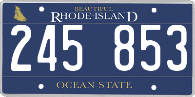 RI license plate 245853