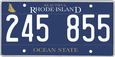 RI license plate 245855