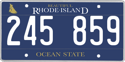 RI license plate 245859