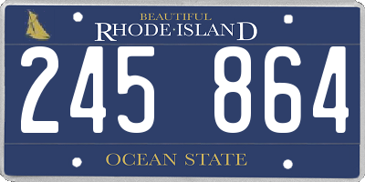 RI license plate 245864