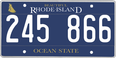 RI license plate 245866