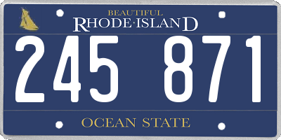 RI license plate 245871