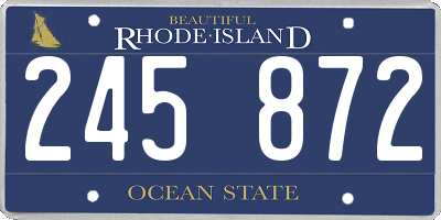 RI license plate 245872