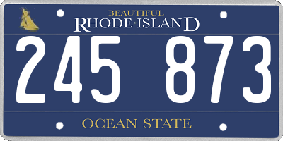 RI license plate 245873