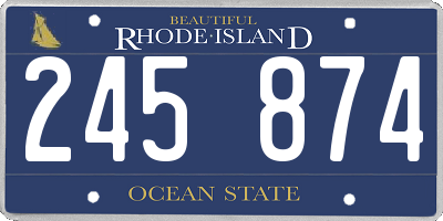 RI license plate 245874