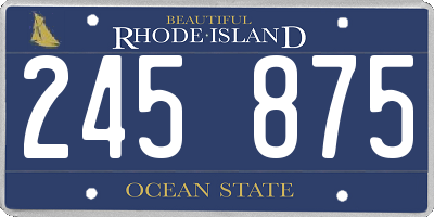 RI license plate 245875
