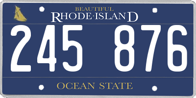 RI license plate 245876
