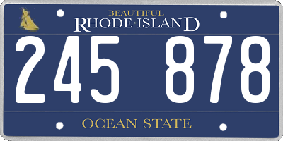RI license plate 245878