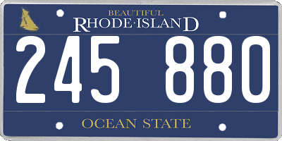 RI license plate 245880