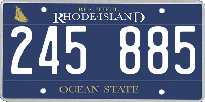 RI license plate 245885