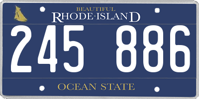 RI license plate 245886
