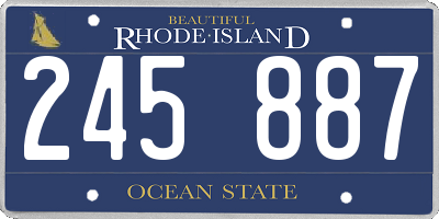 RI license plate 245887