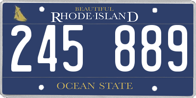 RI license plate 245889