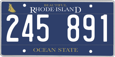 RI license plate 245891
