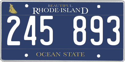 RI license plate 245893