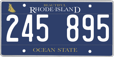 RI license plate 245895