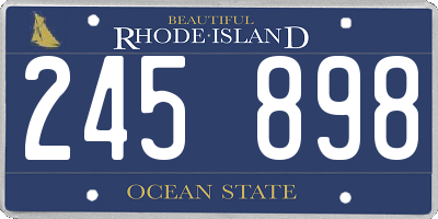 RI license plate 245898