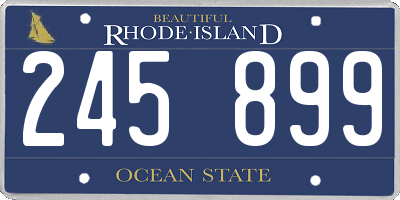 RI license plate 245899