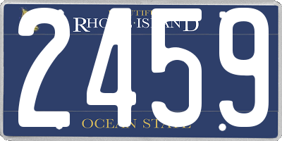 RI license plate 2459