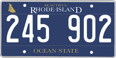 RI license plate 245902