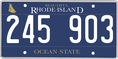RI license plate 245903