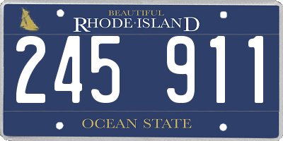 RI license plate 245911