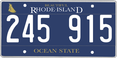 RI license plate 245915