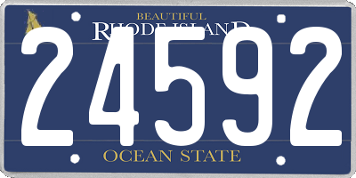 RI license plate 24592