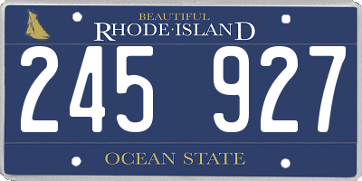 RI license plate 245927