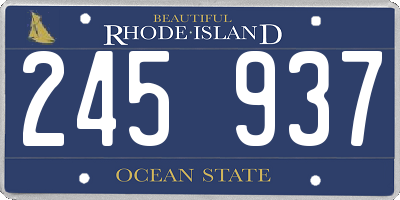 RI license plate 245937