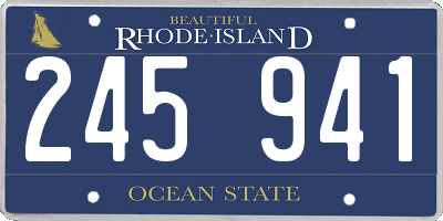 RI license plate 245941