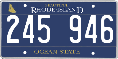 RI license plate 245946