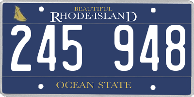 RI license plate 245948