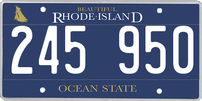 RI license plate 245950