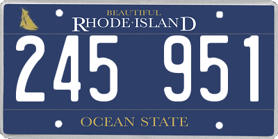 RI license plate 245951