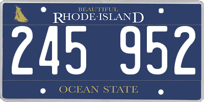 RI license plate 245952
