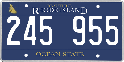 RI license plate 245955