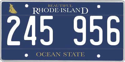 RI license plate 245956