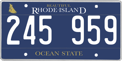 RI license plate 245959