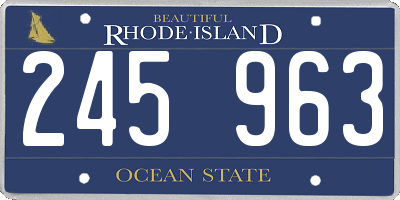 RI license plate 245963